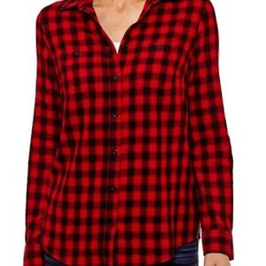 St. John’s Bay red and black plaid flannel
